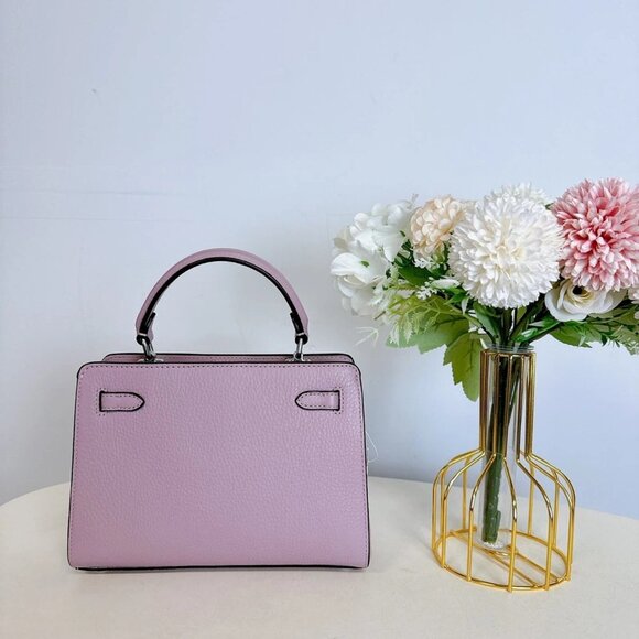 coach  CC977 Mini Lane Top Handle In Signature Canvas IN Light Khaki Ice Purple - Picture 3 of 8